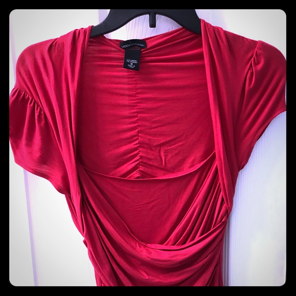 Red shirt with back cut out size medium